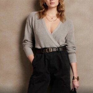Banana Republic Forever Wrap Sweater | Grey | NWT | Lg